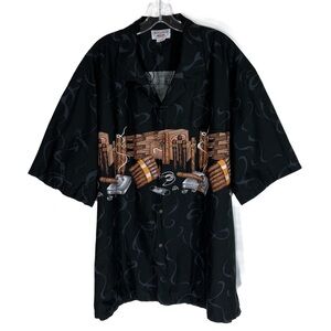 Vintage Pacific Legends Hawaiian Shirt Camp Mens 3XL Button Down Cigars Smoke